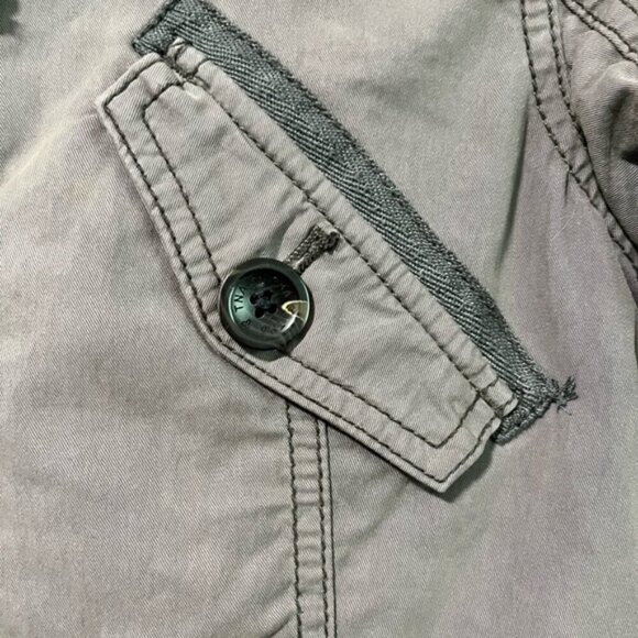 TNA Aritzia “Platoon” Military Jacket Gray Quilted Hooded Size S - Picture 5 of 16